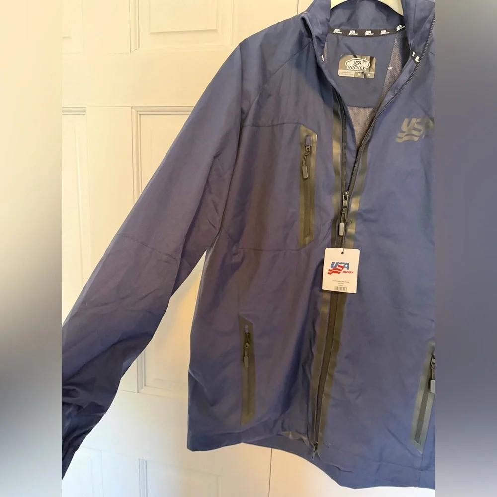 USA Hockey Rink Jacket Men’s Medium Navy Blue NWT
